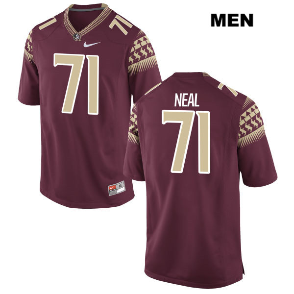 Men's NCAA Nike Florida State Seminoles #71 Chaz Neal College Red Stitched Authentic Football Jersey BBX7669CZ